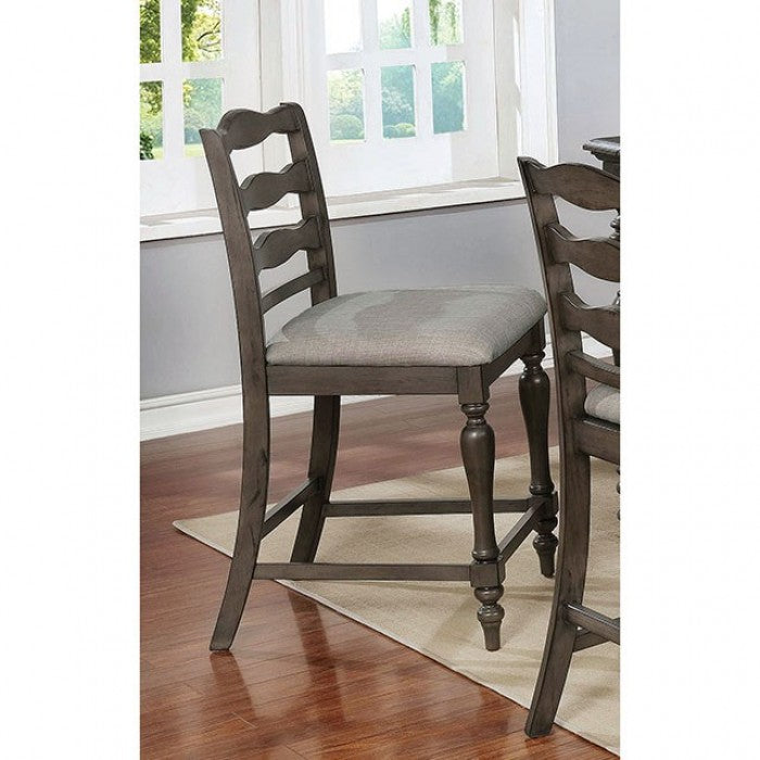 Theresa Gray/Light Gray Counter Height Chair Set of 2