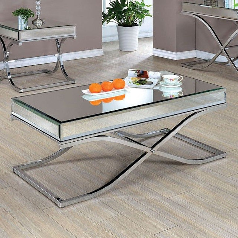 Sundance Chrome Coffee Table by Furniture of America at Eve Furniture