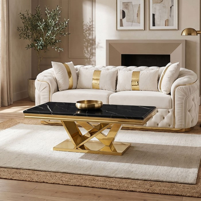 Villarsglane Gold/Black Coffee Table