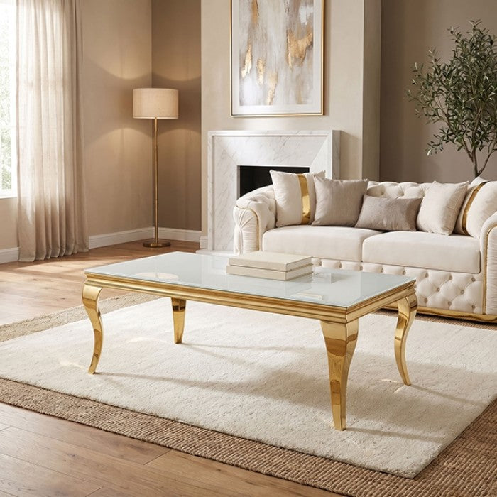 Wetzikon Gold/White Coffee Table