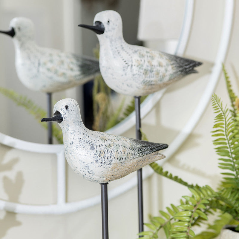 Coastal Bird White Statues by Crestview at Eve Furniture