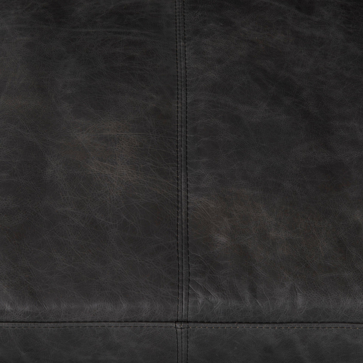 Cochrane Black Leather Three Seater Sofa by Mercana at Eve Furniture