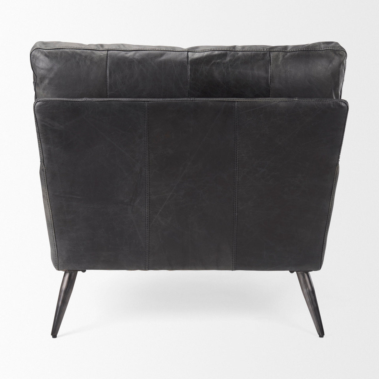 Cochrane Black Leather Wrapped Chair by Mercana at Eve Furniture