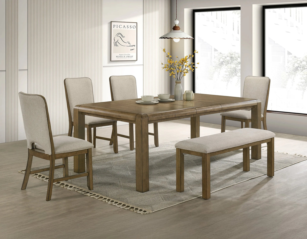 Cockrell Brown and Beige Bench by Crown Mark at Eve Furniture