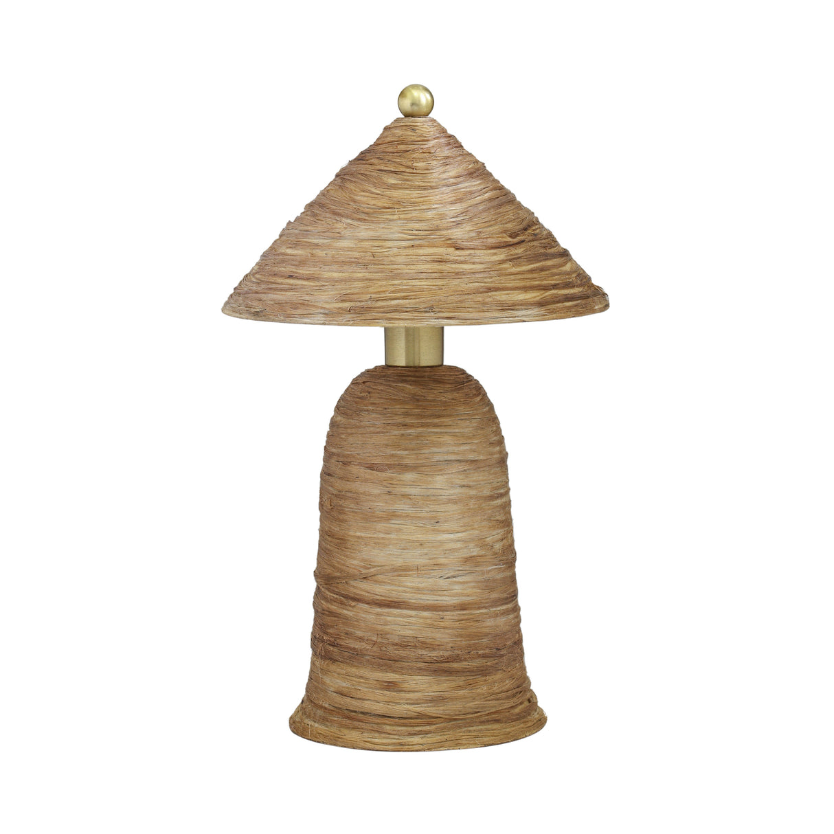 Coco Natural Coconut Fiber Pointed Table Lamp by TOV Furniture at Eve Furniture