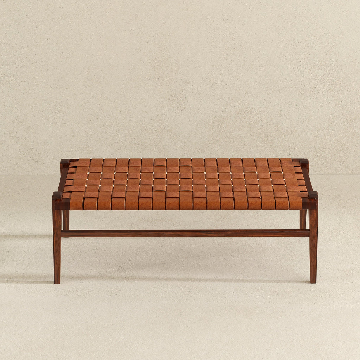 Cody Tan Leather Bench by Ashcroft Furniture at Eve Furniture