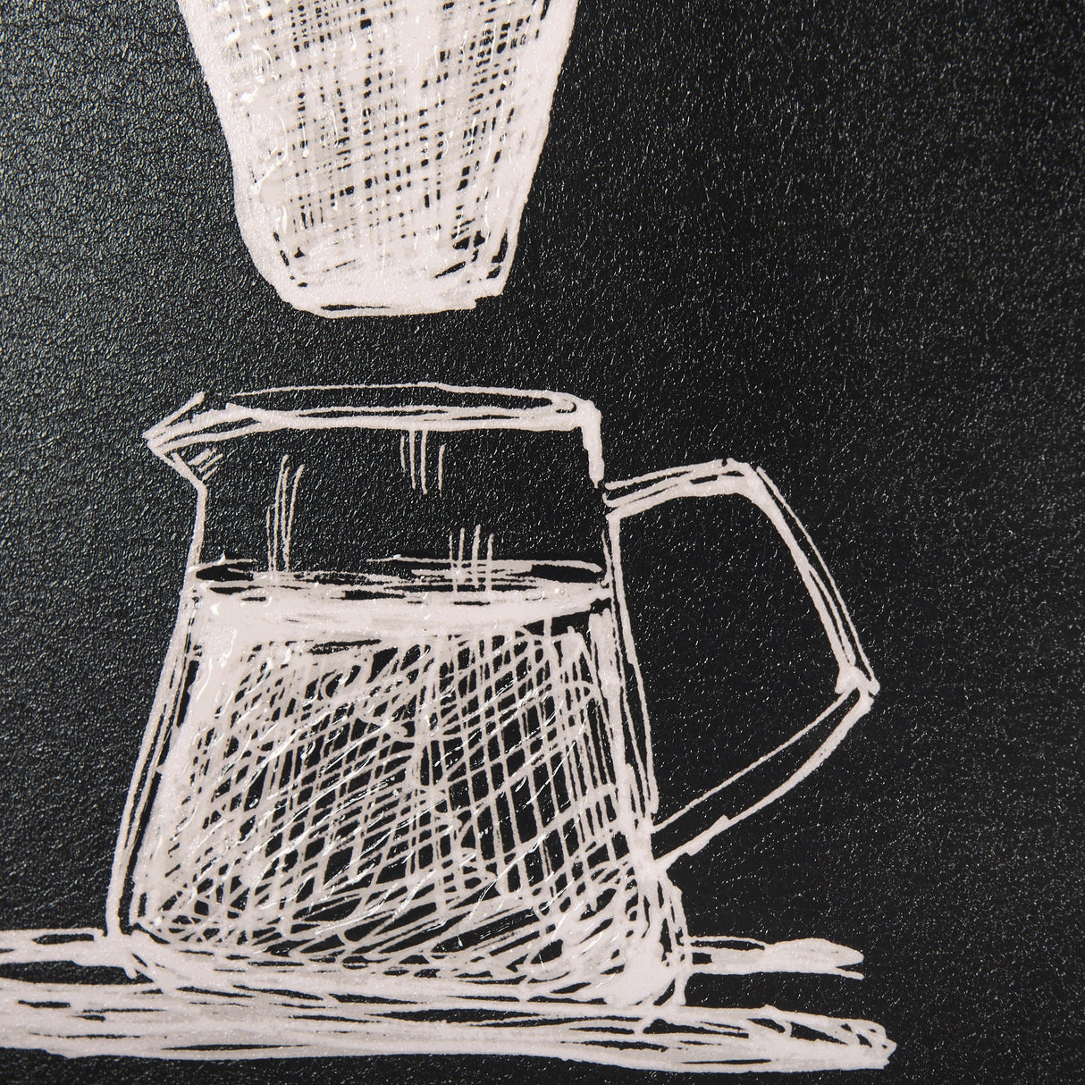 Coffee Maker Study by Mercana Studio a Hand Embellished Textured Framed Art Print Matted under Glass by Mercana at Eve Furniture