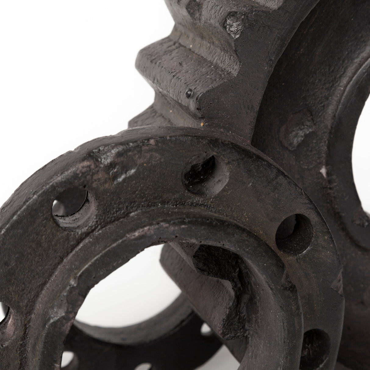 Cogsworth Set of 2 Brown Resin Industrial Gear Bookends by Mercana at Eve Furniture