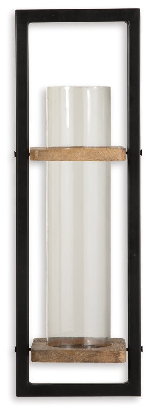 Colburn Natural/Black Wall Sconce by Ashley at Eve Furniture