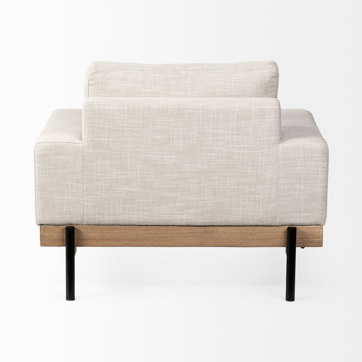 Colburne I Beige Fabric W/ Wood and Iron Frame Accent Chair by Mercana at Eve Furniture