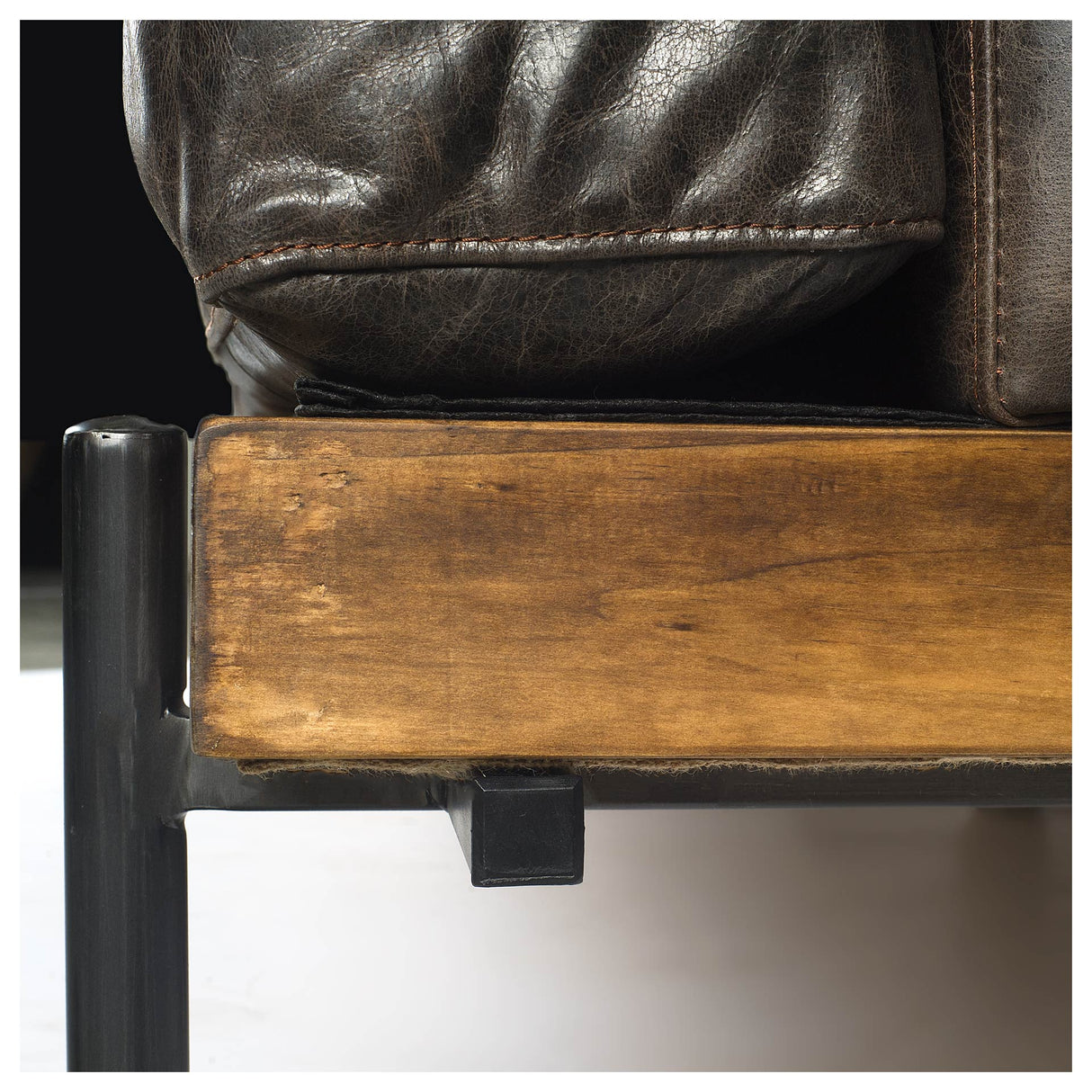 Colburne I Brown Leather Body Wood/Iron Frame Club Chair by Mercana at Eve Furniture