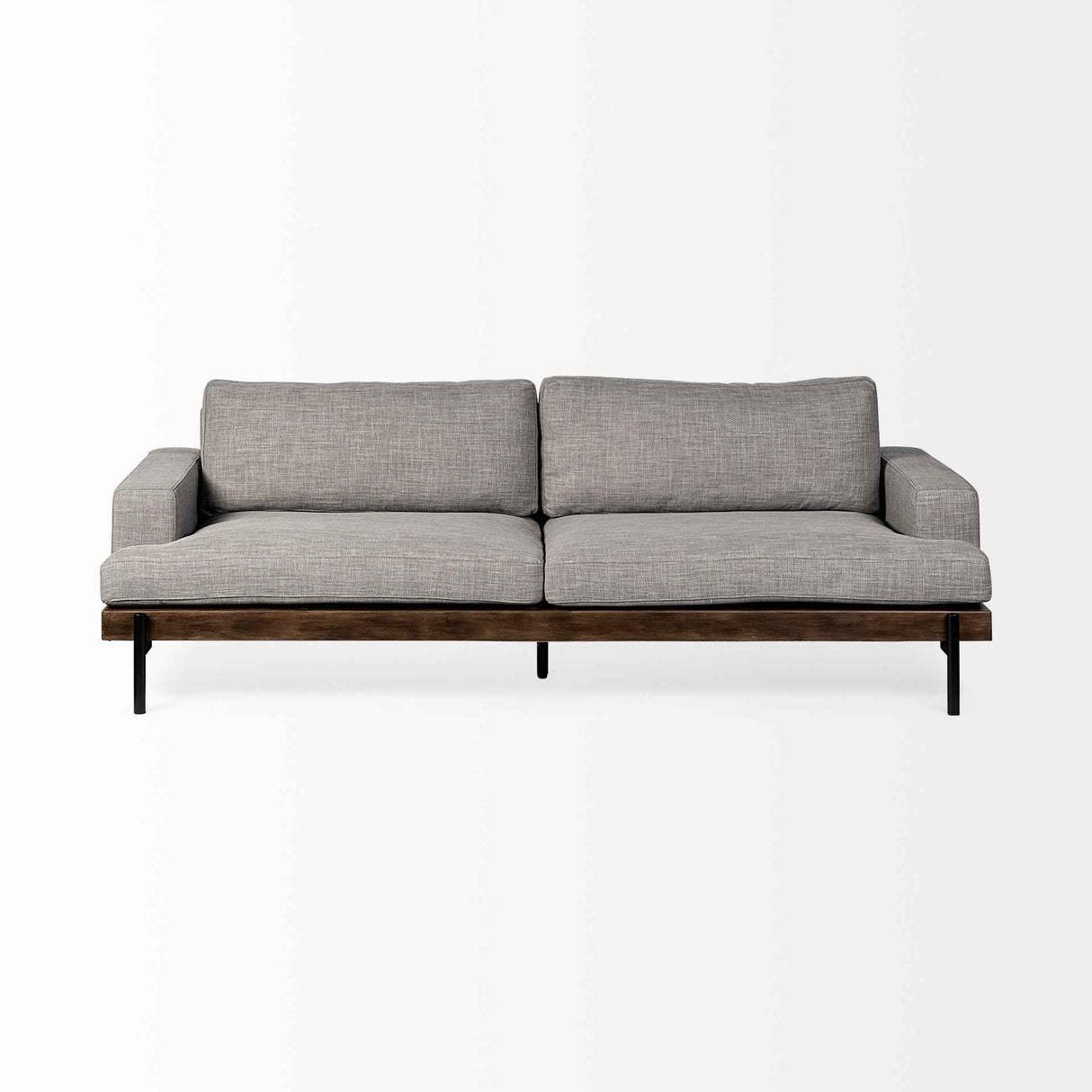 Colburne II 95" Gray Upholstered Three Seater Sofa by Mercana at Eve Furniture