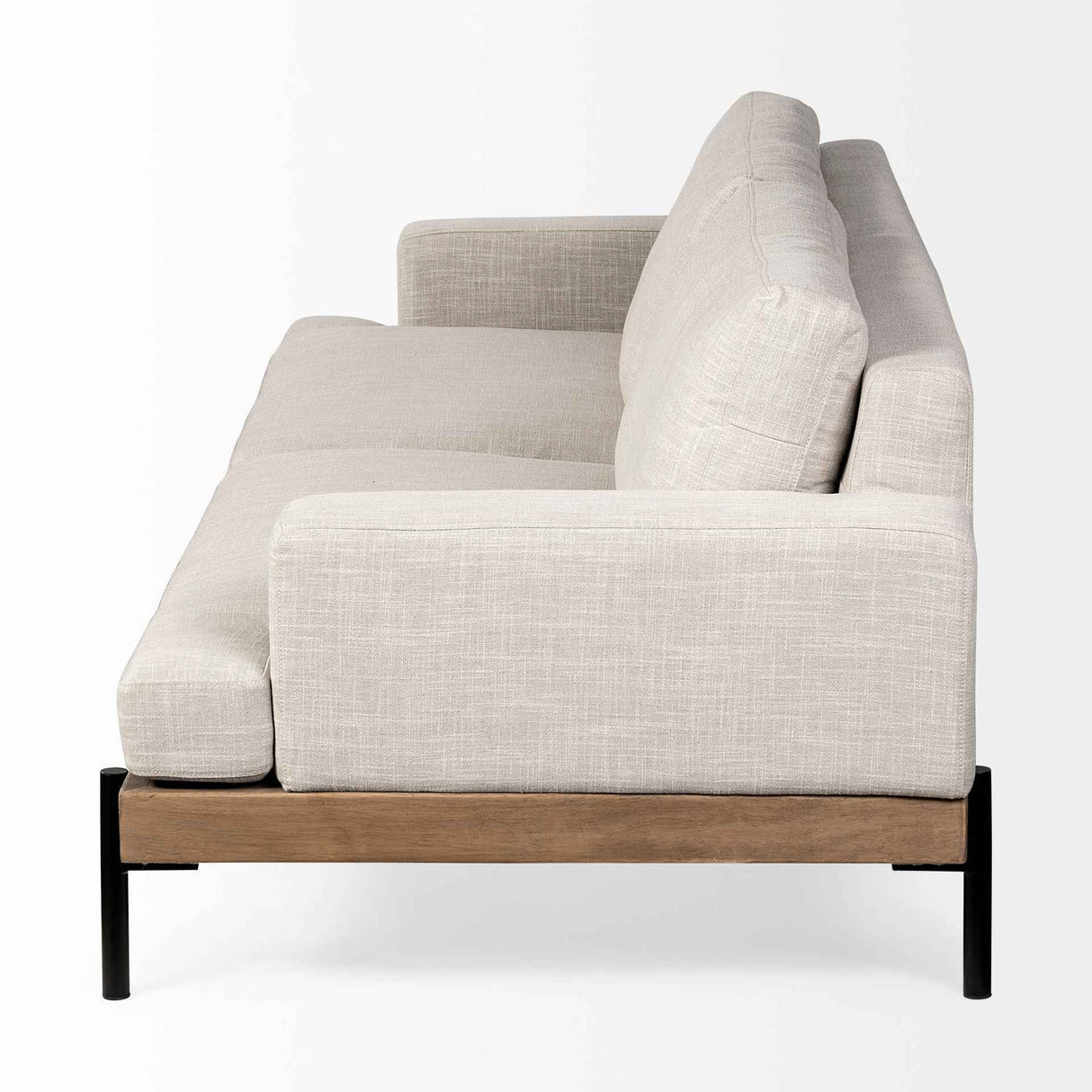 Colburne Ii 95 Inch Beige Upholstered Three Seater Sofa by Mercana at Eve Furniture