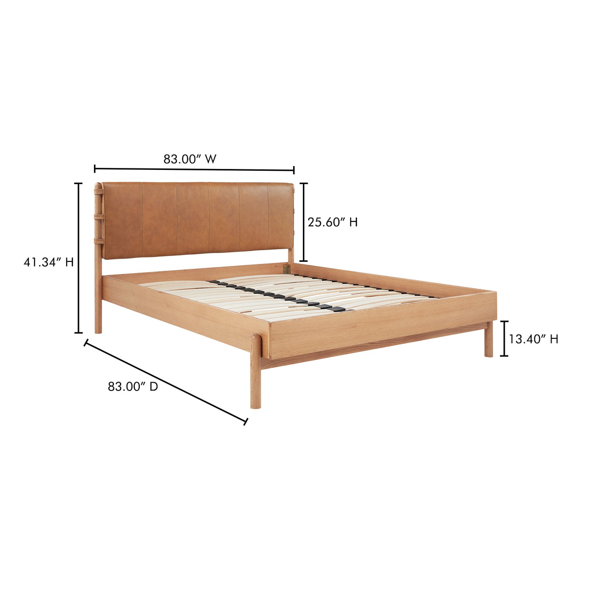 Colby Natural King Bed by Moe's Home at Eve Furniture