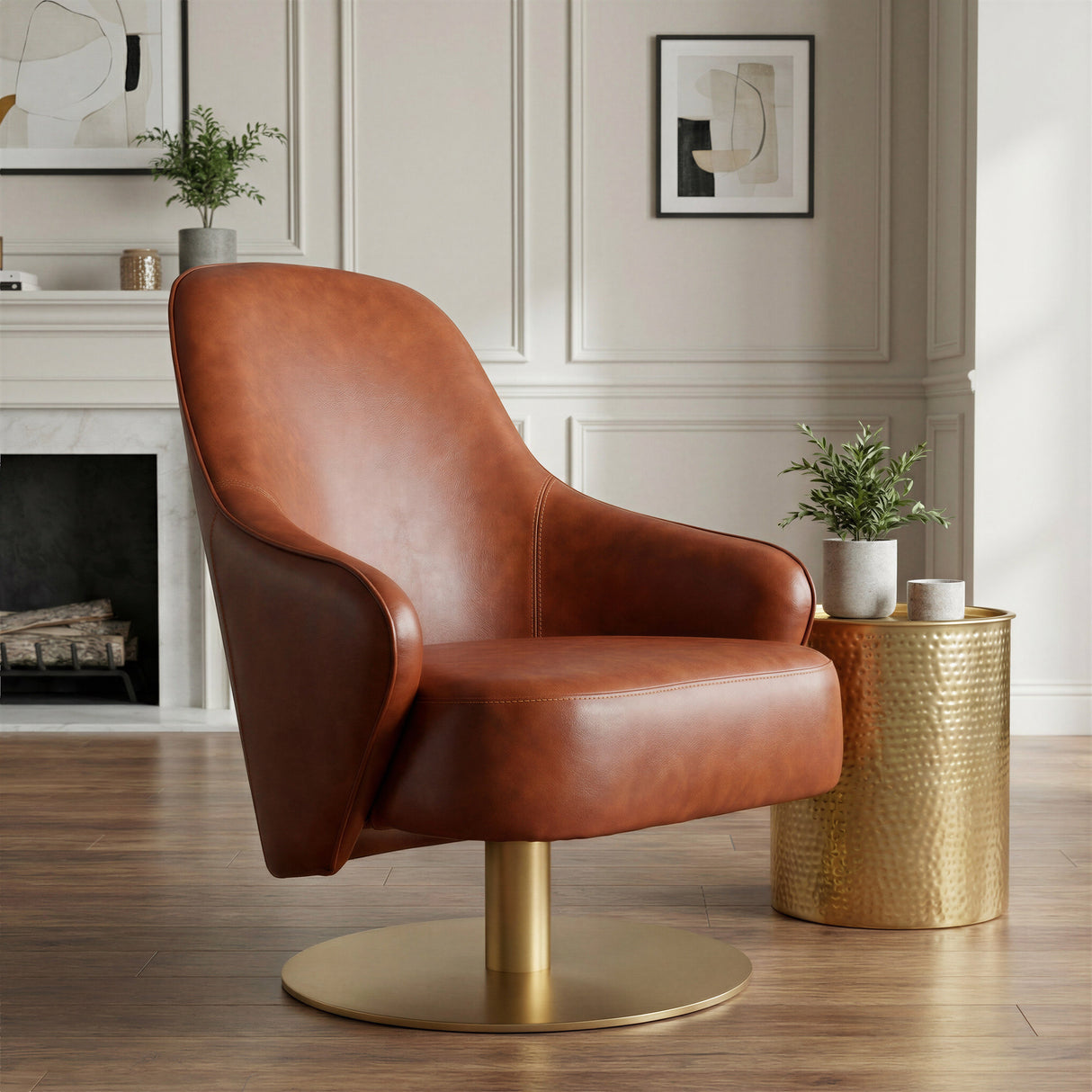 Coldveil Gold Storage Side Table by Zuomod at Eve Furniture