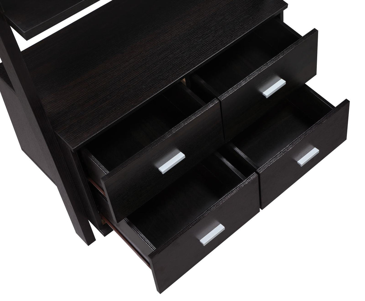Colella Cappuccino 4-Drawer Storage Bookcase by Coaster at Eve Furniture