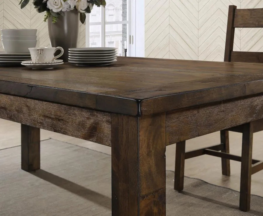Coleman Rustic Golden Brown 7-Piece Dining Set by Coaster at Eve Furniture
