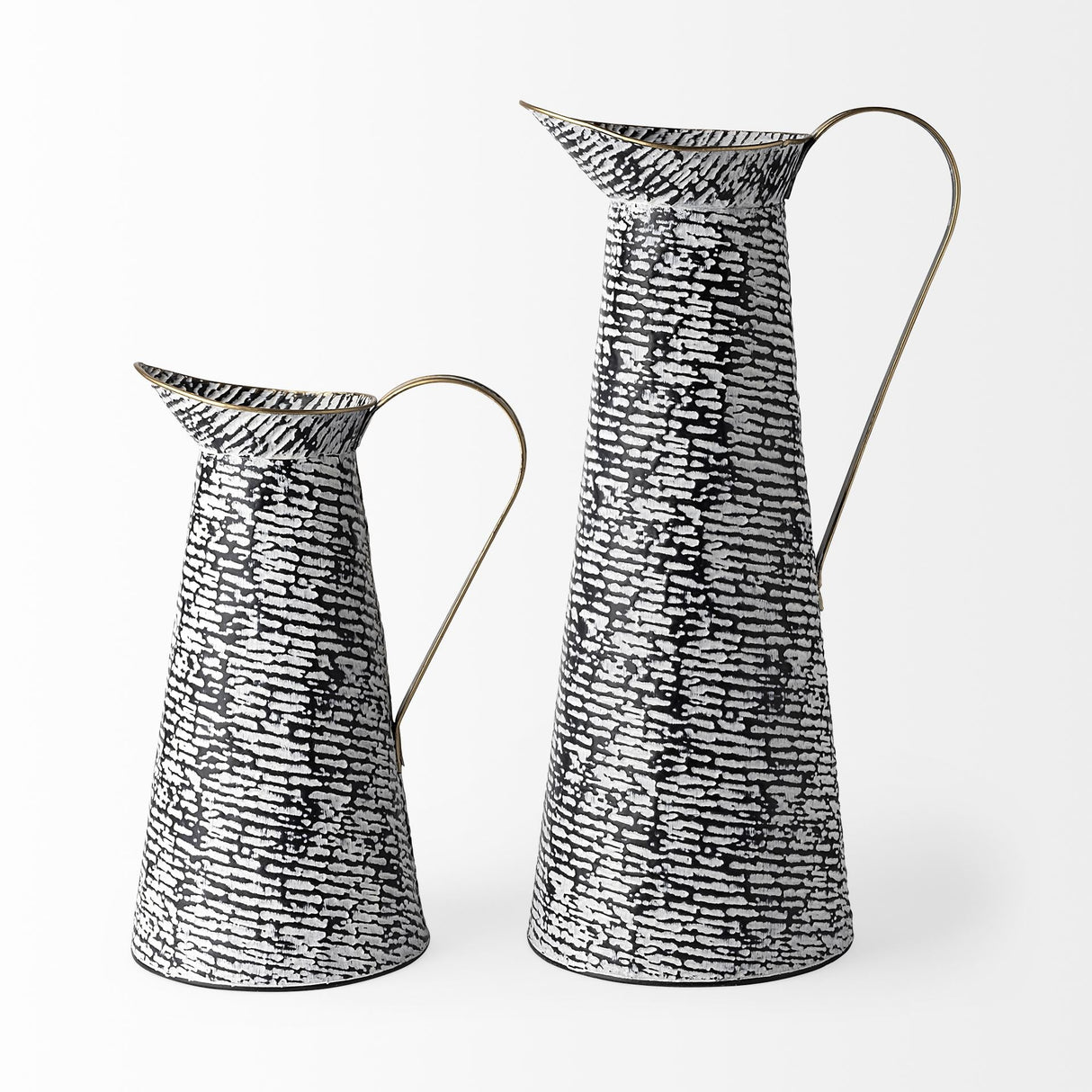 Colette Large Black/White Patterned Vase by Mercana at Eve Furniture