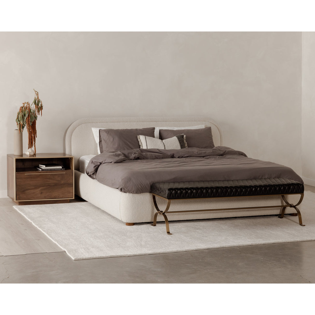 Colin Beige Queen Bed by MOES at Eve Furniture