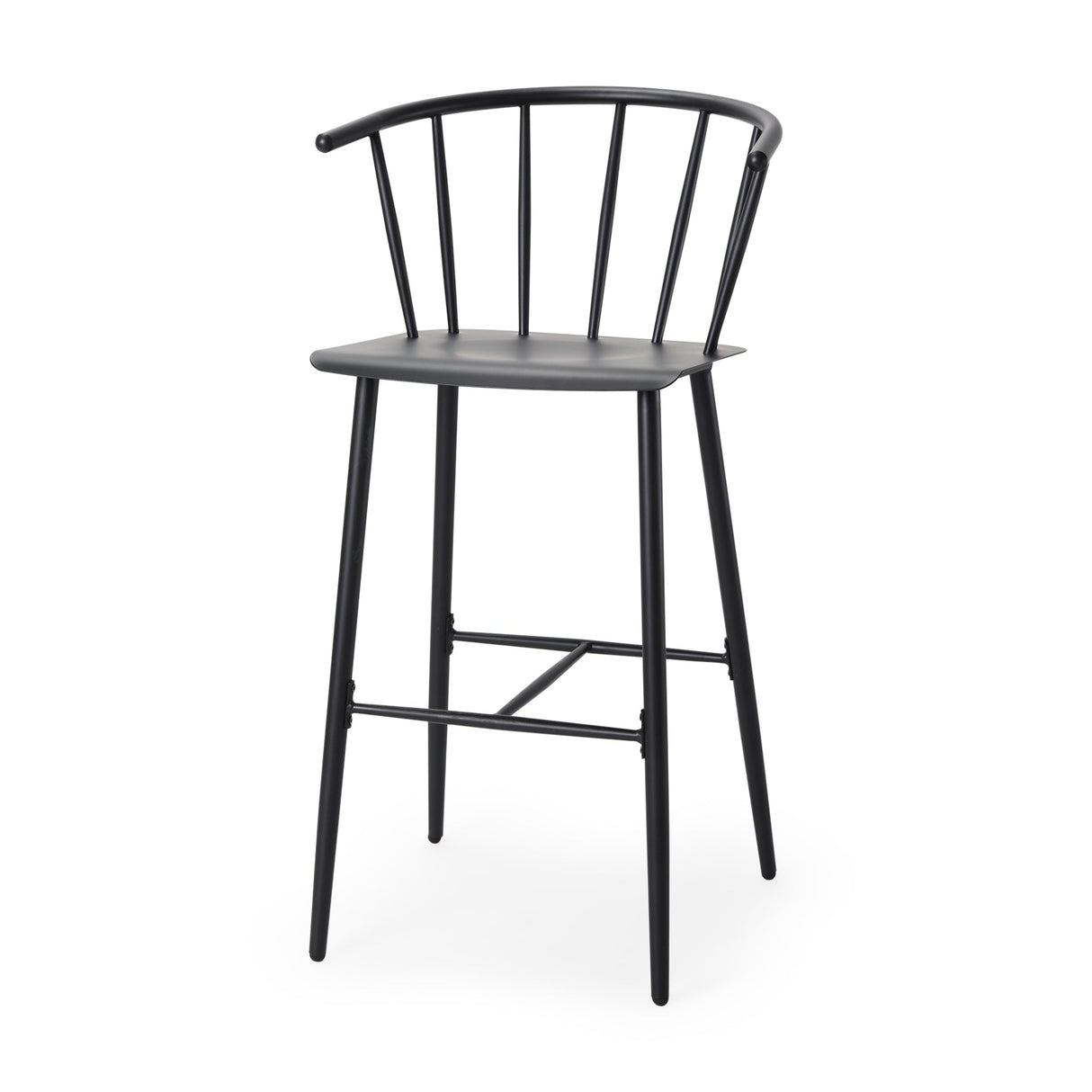 Colin Black Metal Bar Stool by Mercana at Eve Furniture