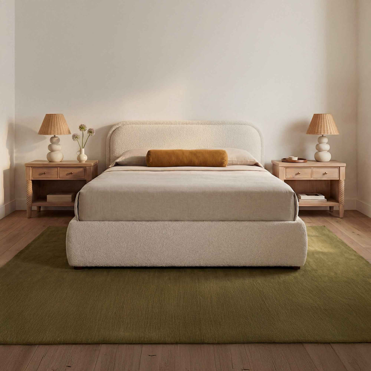 Colin Oatmeal Queen Storage Bed by Moe's Home at Eve Furniture