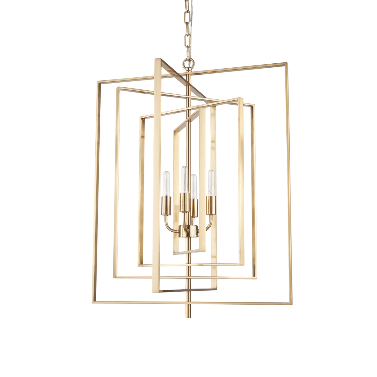 Colleen Antiqued Gold Metal 4-Light Chandelier by Mercana at Eve Furniture
