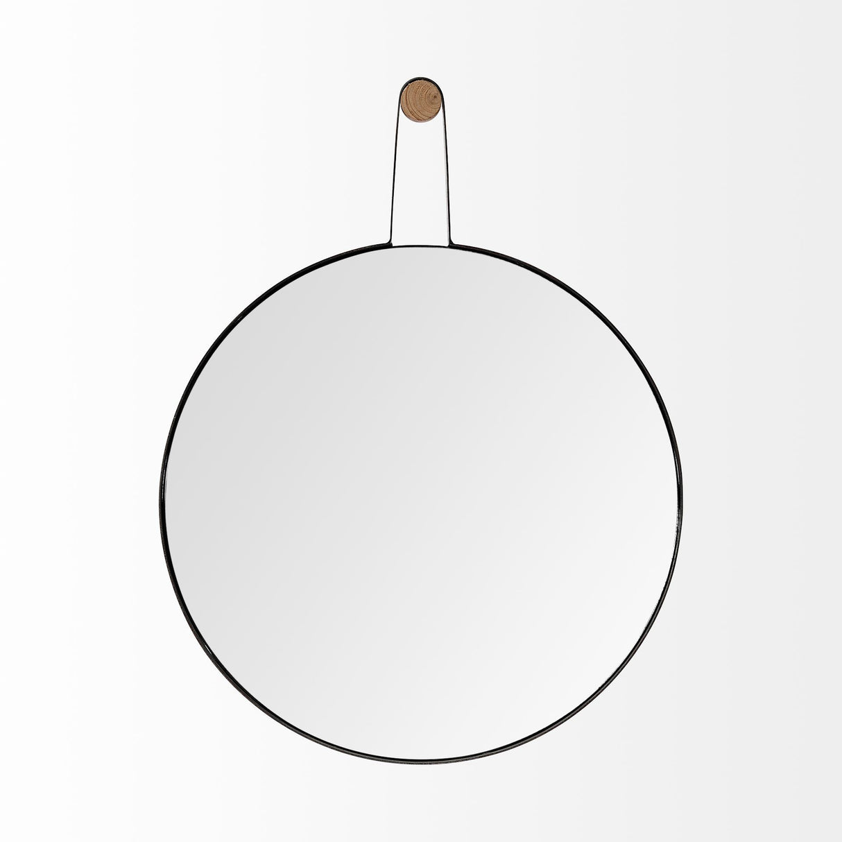 Collie Round Black Metal Frame Mirror by Mercana at Eve Furniture