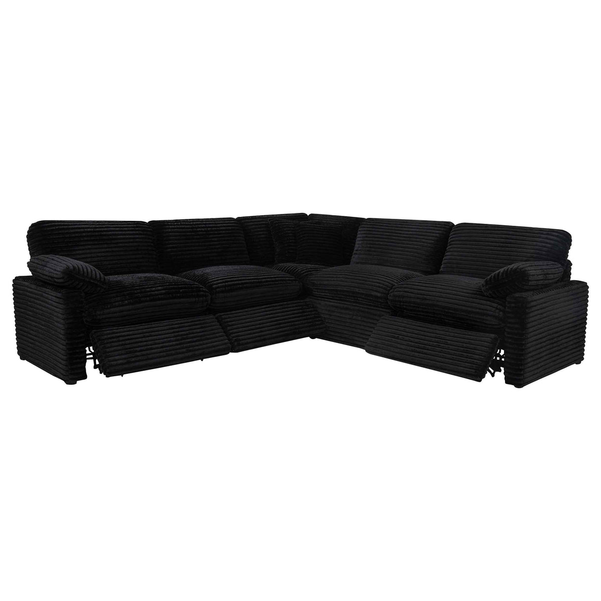 Collins Black 5-piece Modular Power Reclining Sectional by Coaster at Eve Furniture