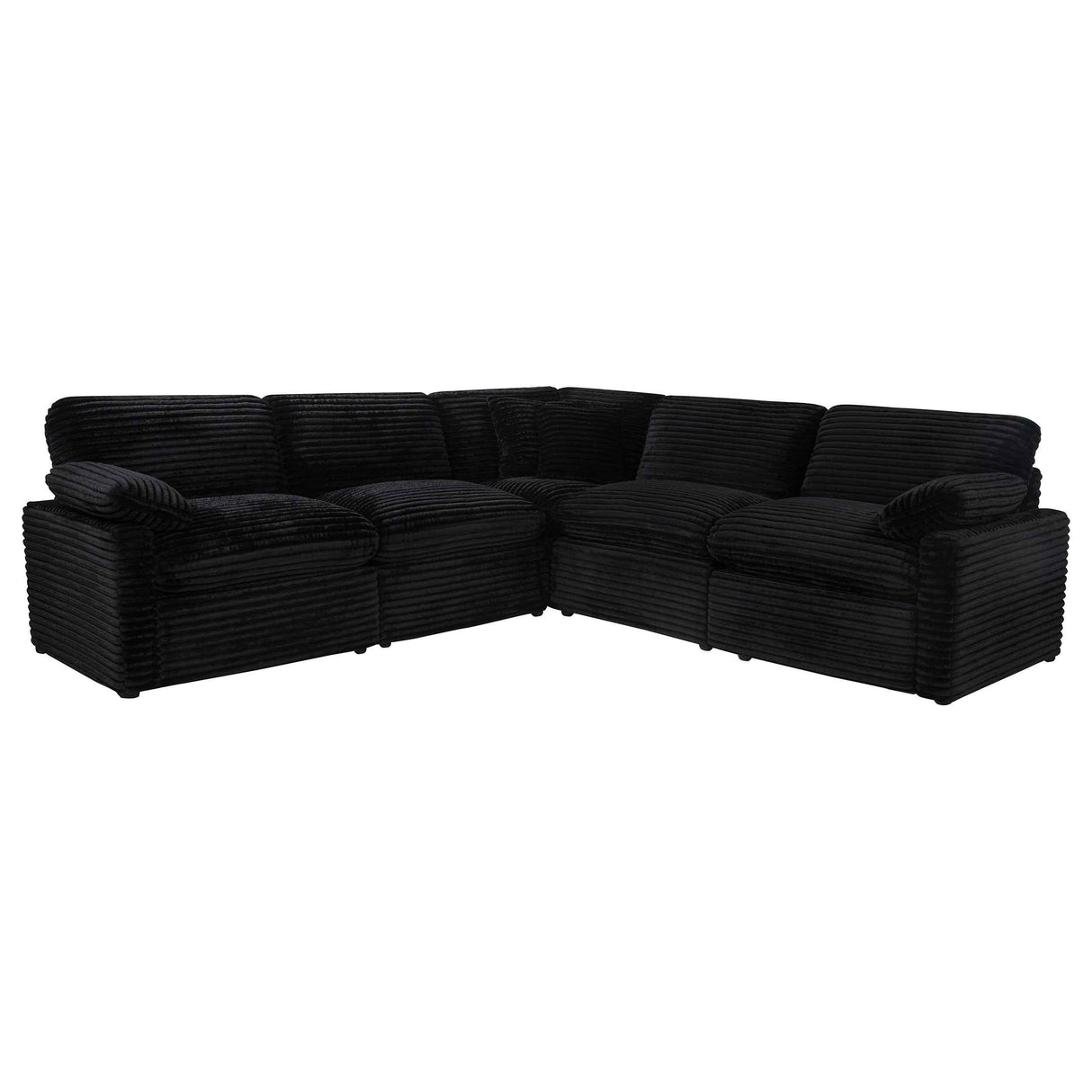 Collins Black 5-piece Modular Power Reclining Sectional by Coaster at Eve Furniture