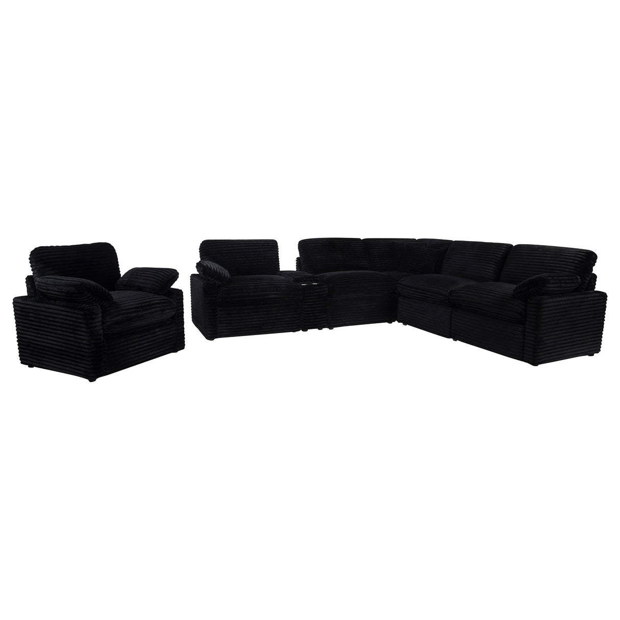 Collins Black Upholstered Power Recliner Chair by Coaster at Eve Furniture