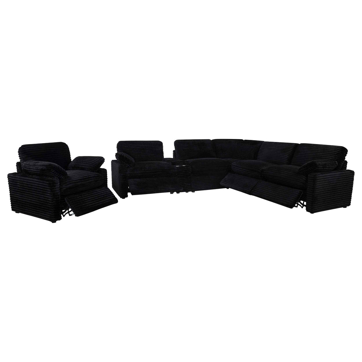 Collins Black Upholstered Power Recliner Chair by Coaster at Eve Furniture