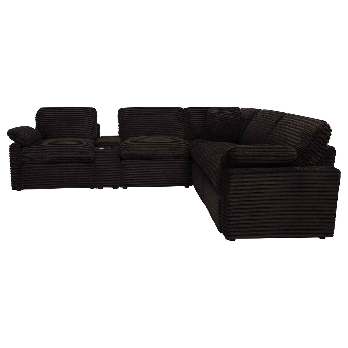 Collins Chocolate Brown 6-piece Modular Power Reclining Sectional by Coaster at Eve Furniture