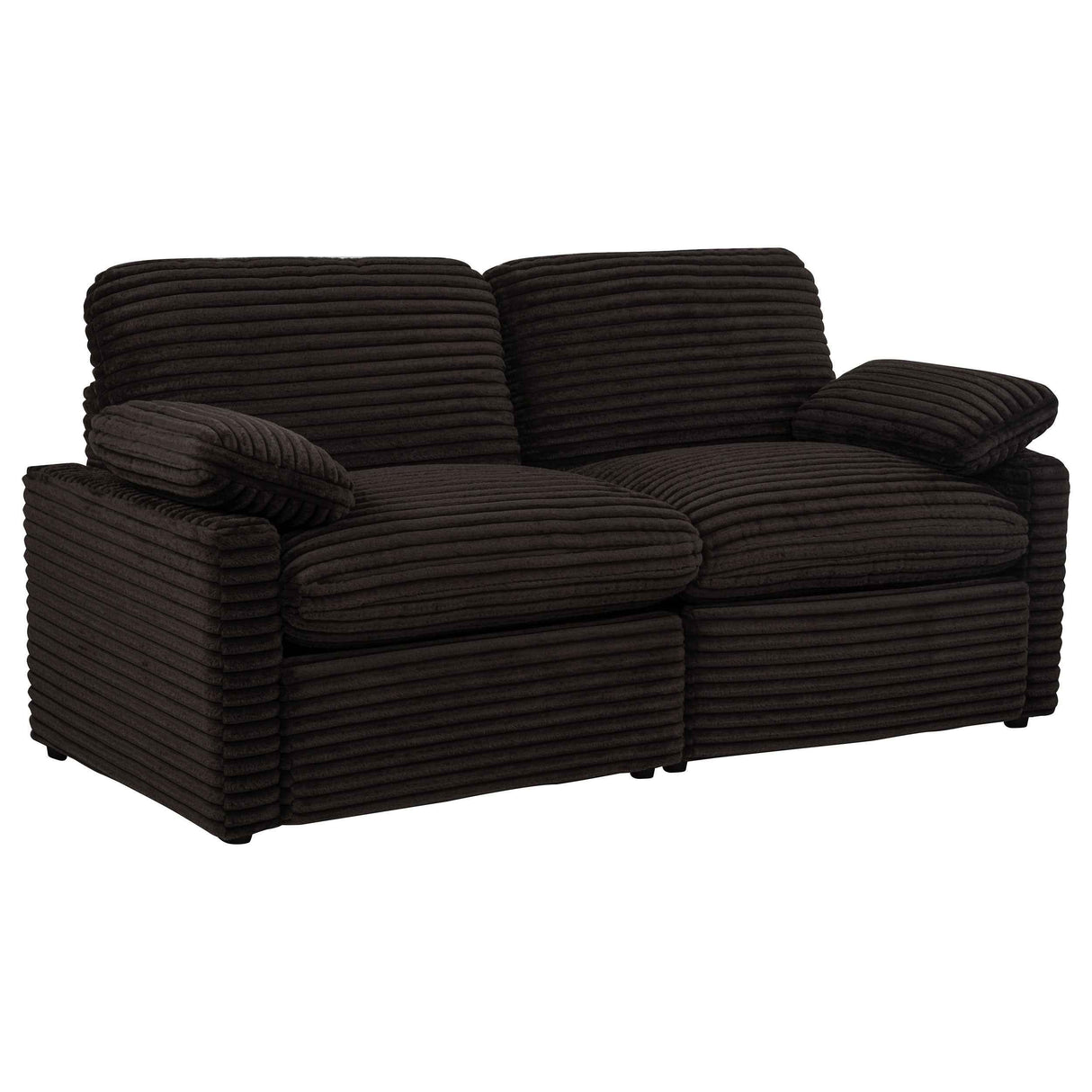 Collins Chocolate Brown Modular Power Loveseat by Coaster at Eve Furniture