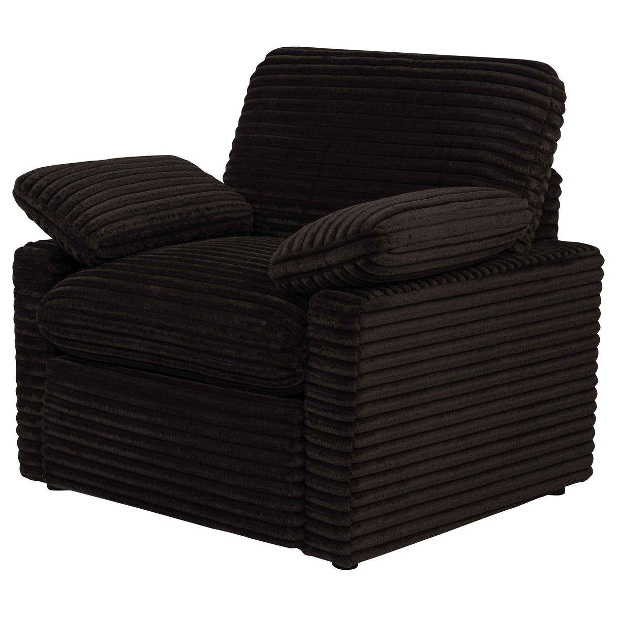 Collins Chocolate Brown Upholstered Power Recliner Chair by Coaster at Eve Furniture
