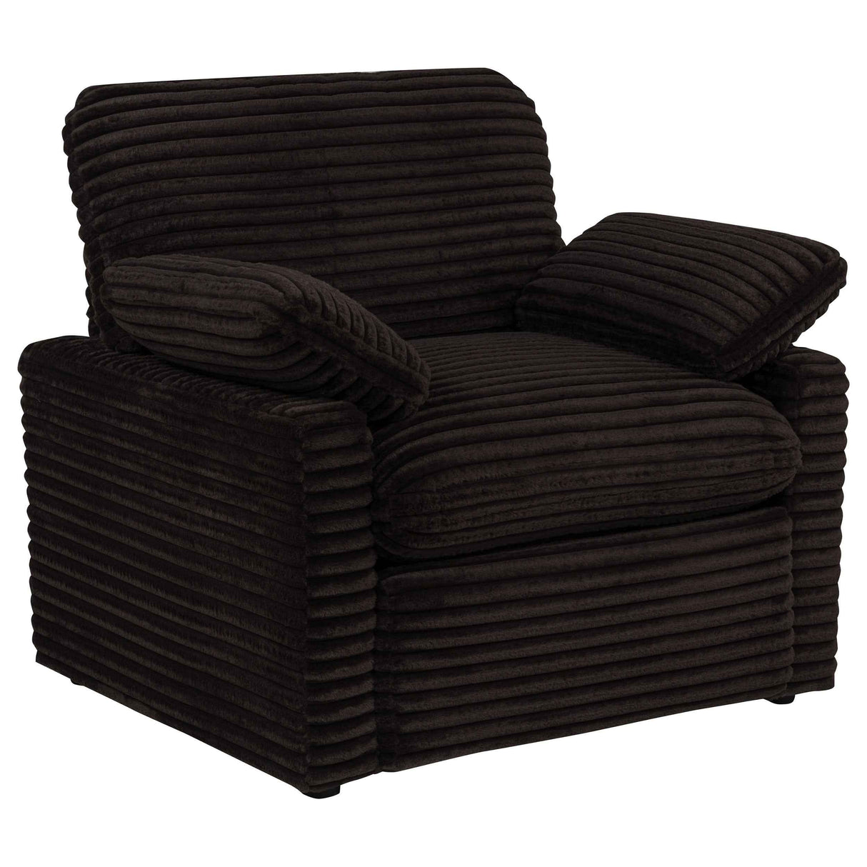 Collins Chocolate Brown Upholstered Power Recliner Chair by Coaster at Eve Furniture