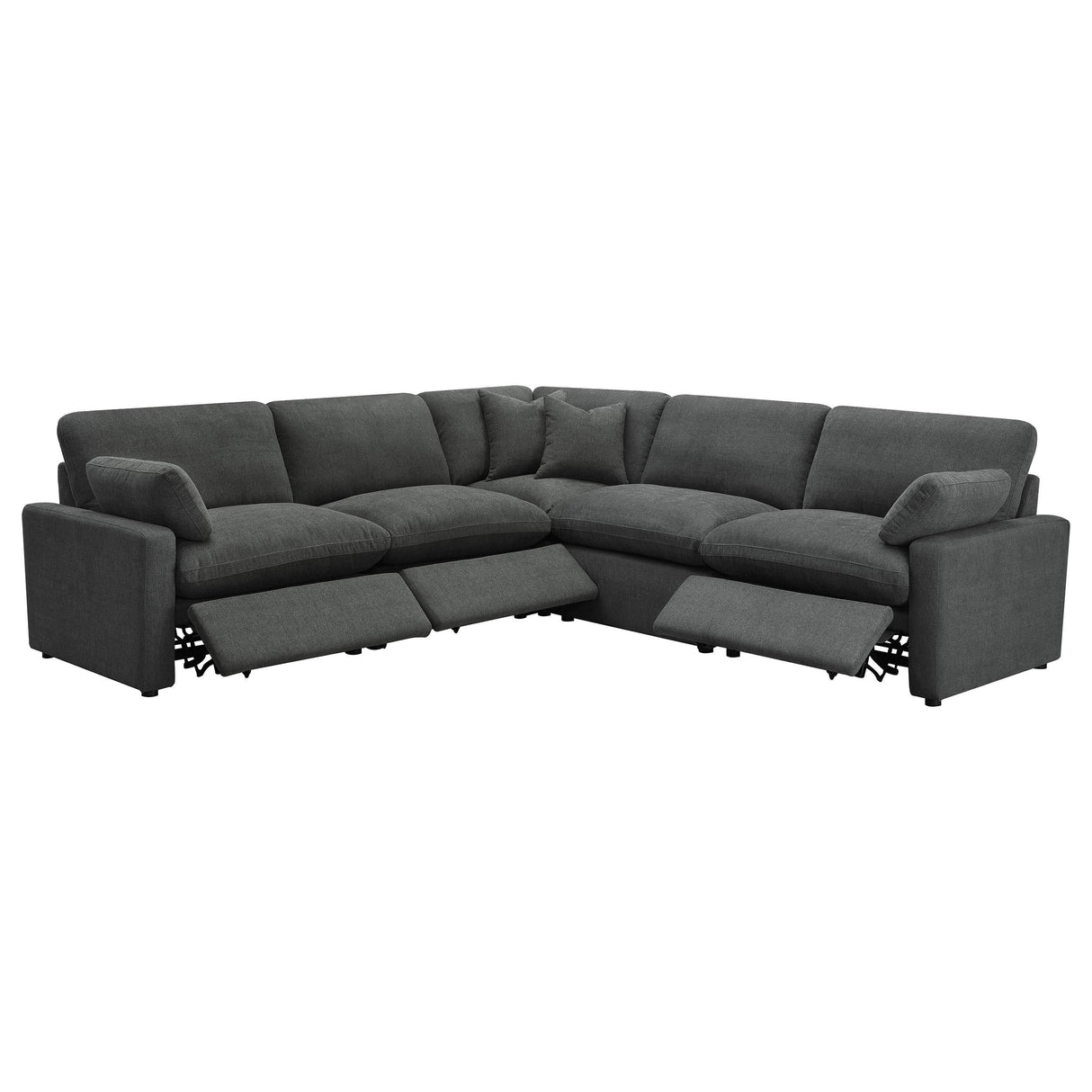 Collins Dark Grey 5-piece Modular Power Reclining Sectional by Coaster at Eve Furniture