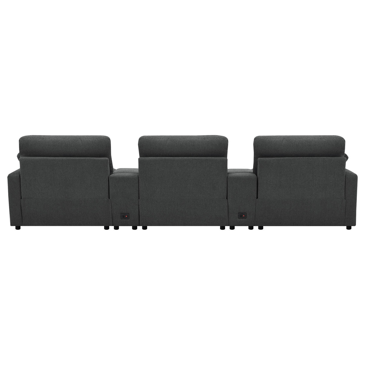 Collins Dark Gray 5-Piece Power Reclining Home Theater Seating by Coaster at Eve Furniture