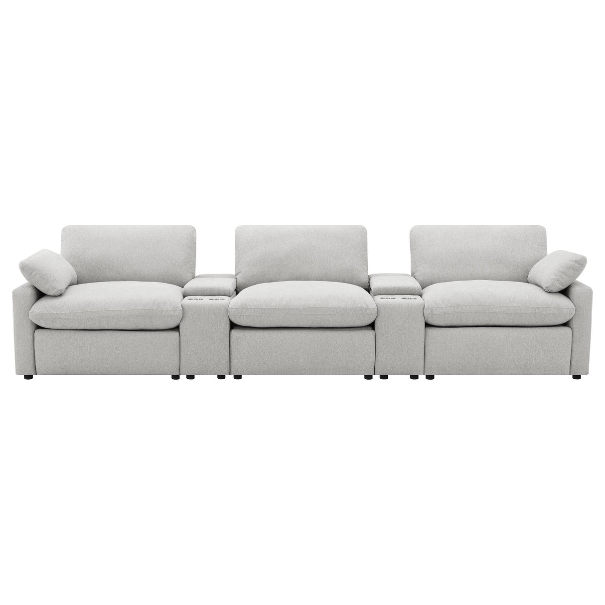 Collins Gray 5-Piece Power Reclining Home Theater Seating by Coaster at Eve Furniture