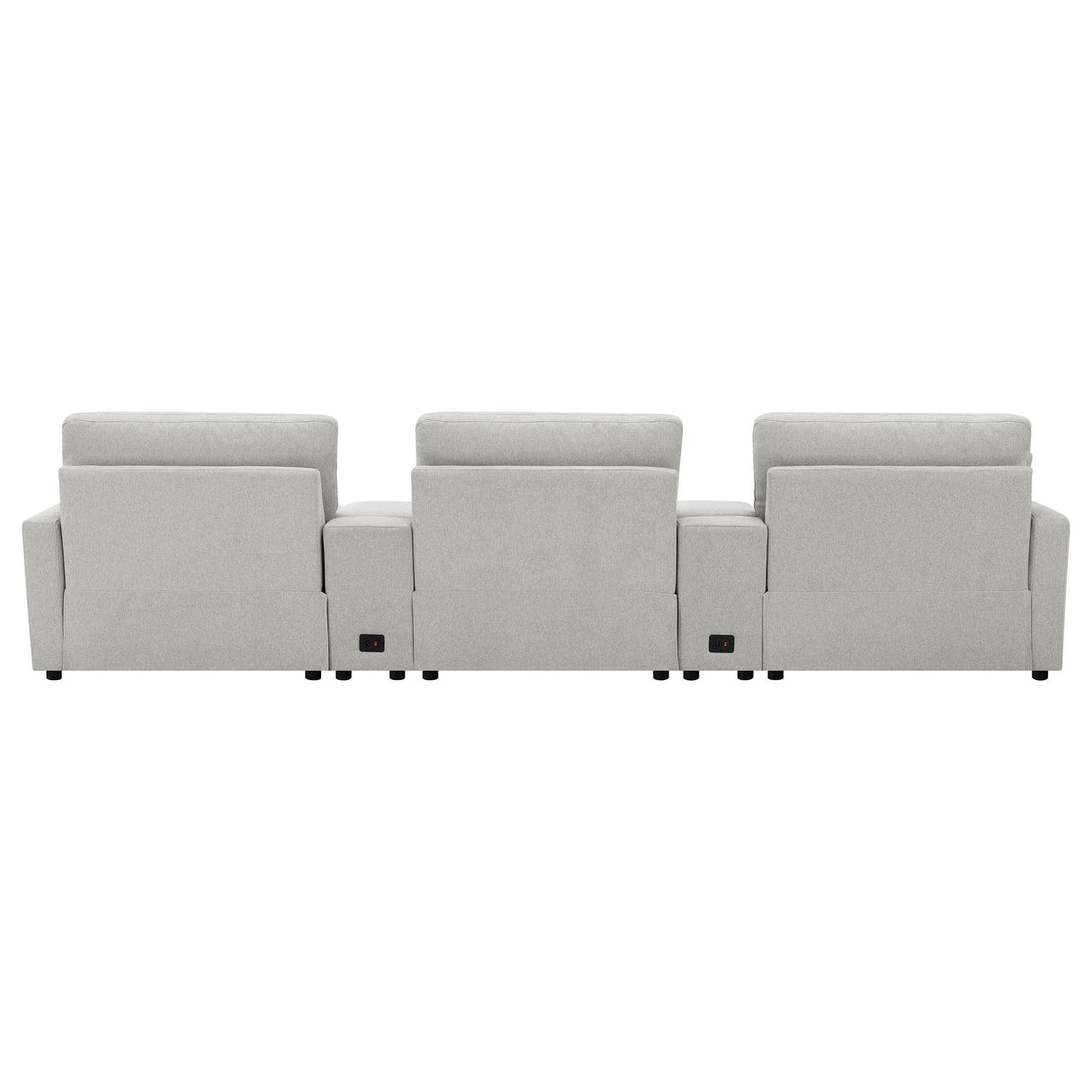 Collins Gray 5-Piece Power Reclining Home Theater Seating by Coaster at Eve Furniture