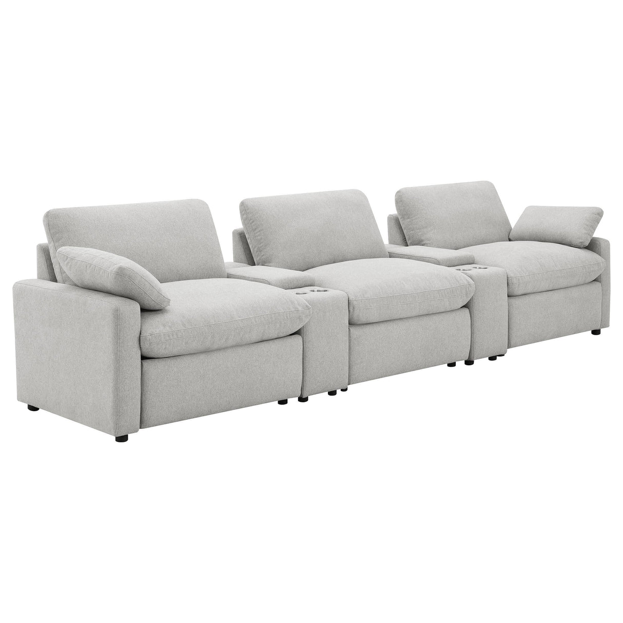 Collins Gray 5-Piece Power Reclining Home Theater Seating by Coaster at Eve Furniture