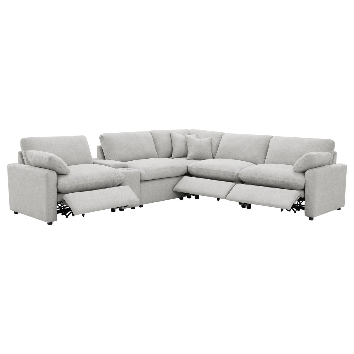 Collins Gray 6-Piece Modular Power Reclining Sectional by Coaster at Eve Furniture