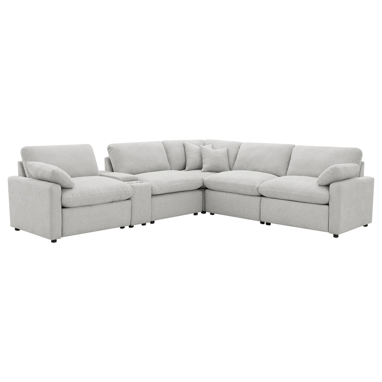 Collins Gray 6-Piece Modular Power Reclining Sectional by Coaster at Eve Furniture