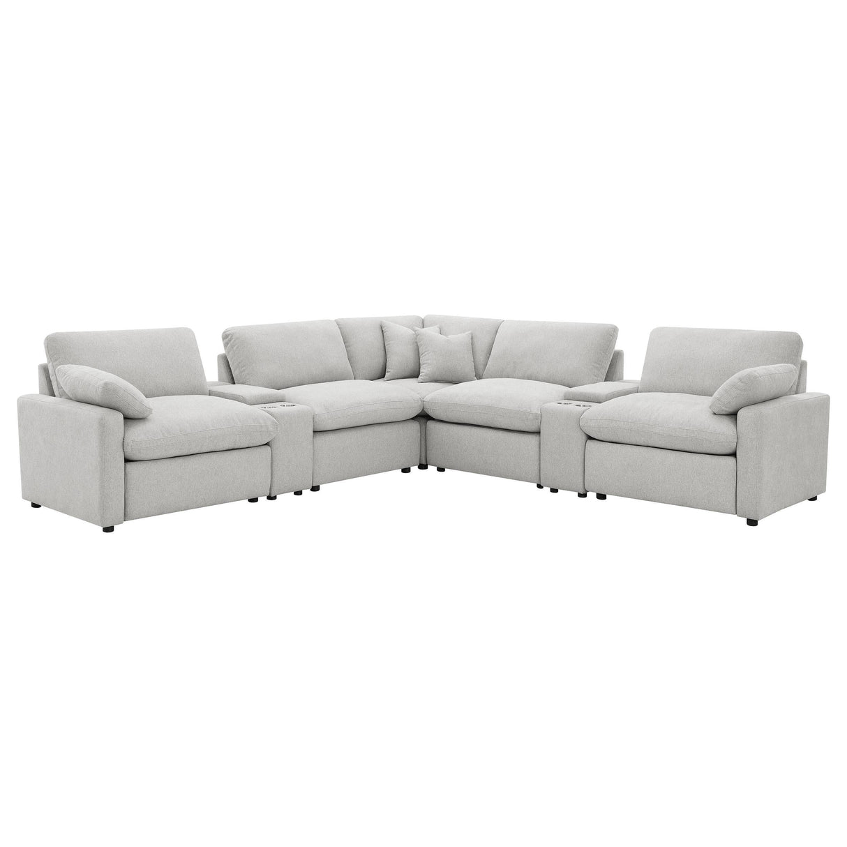 Collins Gray 7-Piece Modular Power Reclining Sectional by Coaster at Eve Furniture