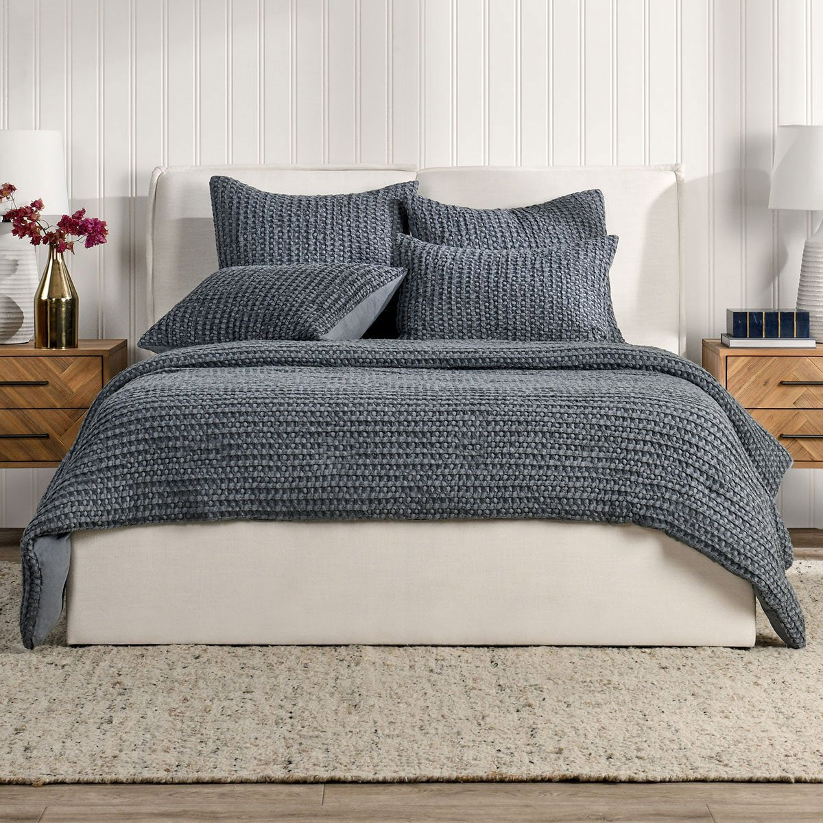 Colmar Marina Blue Quilt Collection by Classic Home at Eve Furniture