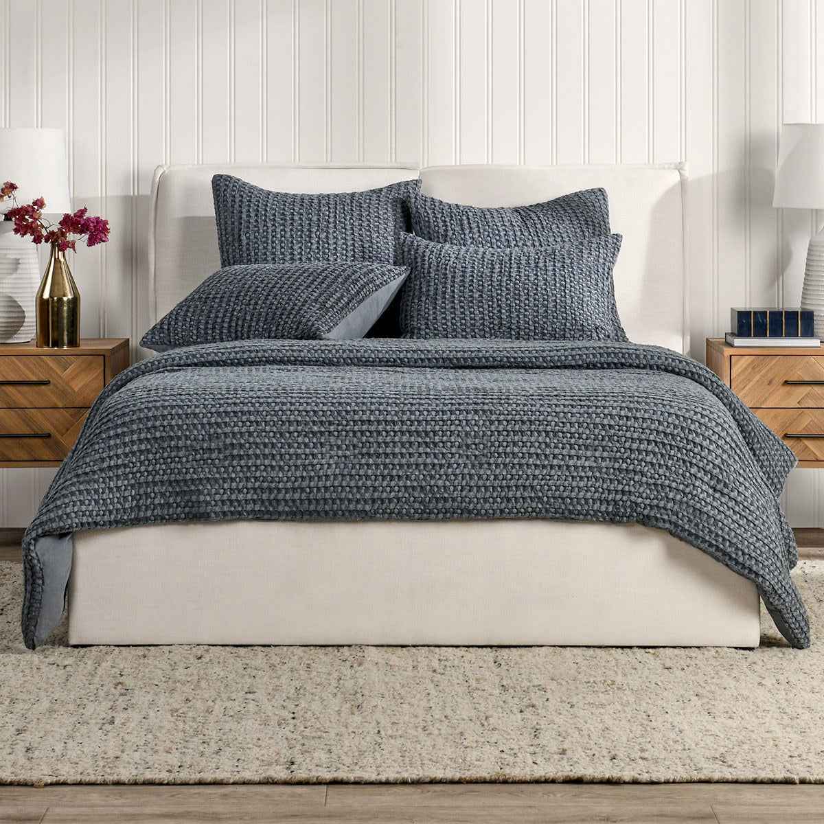Colmar Marina Blue Quilt Collection by Classic Home at Eve Furniture