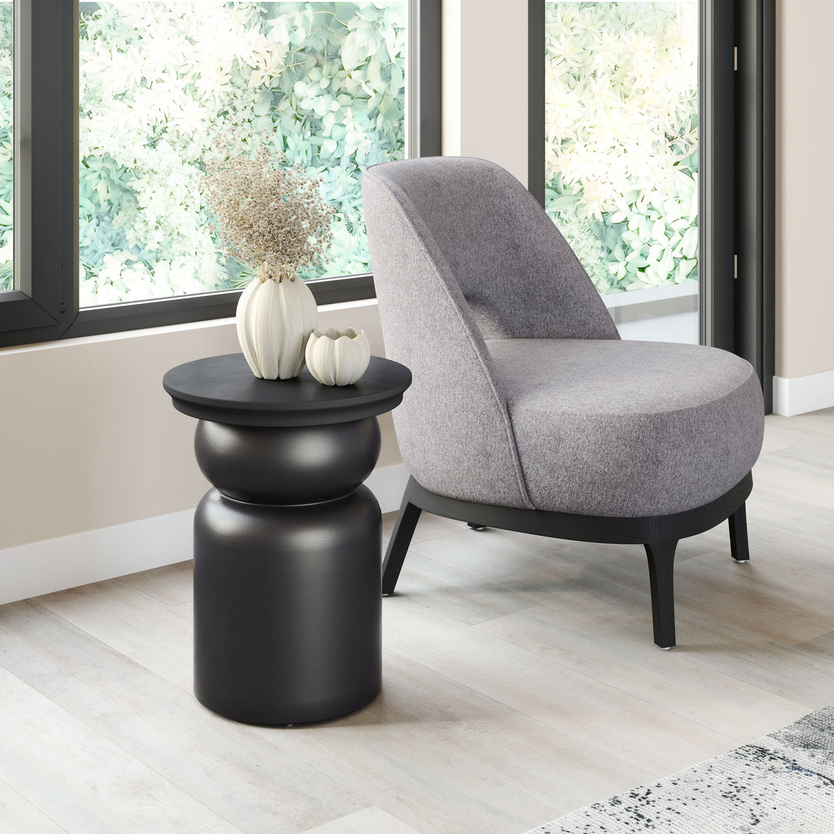 Colombo Black Side Table by Zuomod at Eve Furniture