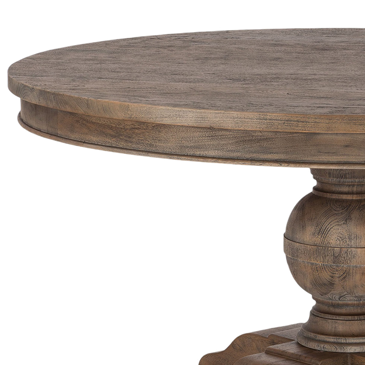 Colonial Plantation 60" Round Dining Table in Weathered Teak by Home Trends & Design at Eve Furniture