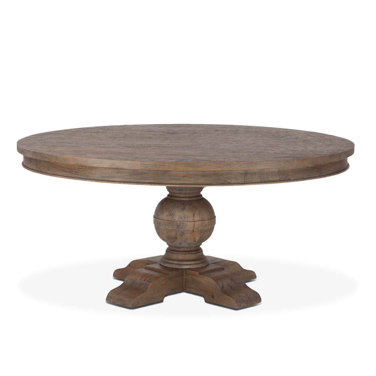Colonial Plantation 72" Round Dining Table in Weathered Teak by Home Trends & Design at Eve Furniture