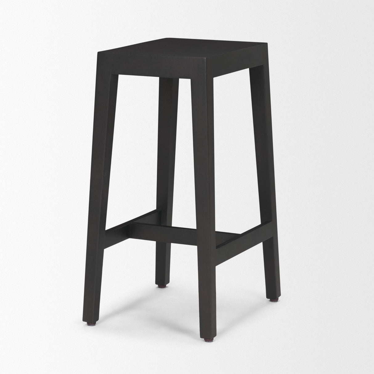 Colony Black-Brown Solid Wood Counter Stool by Mercana at Eve Furniture