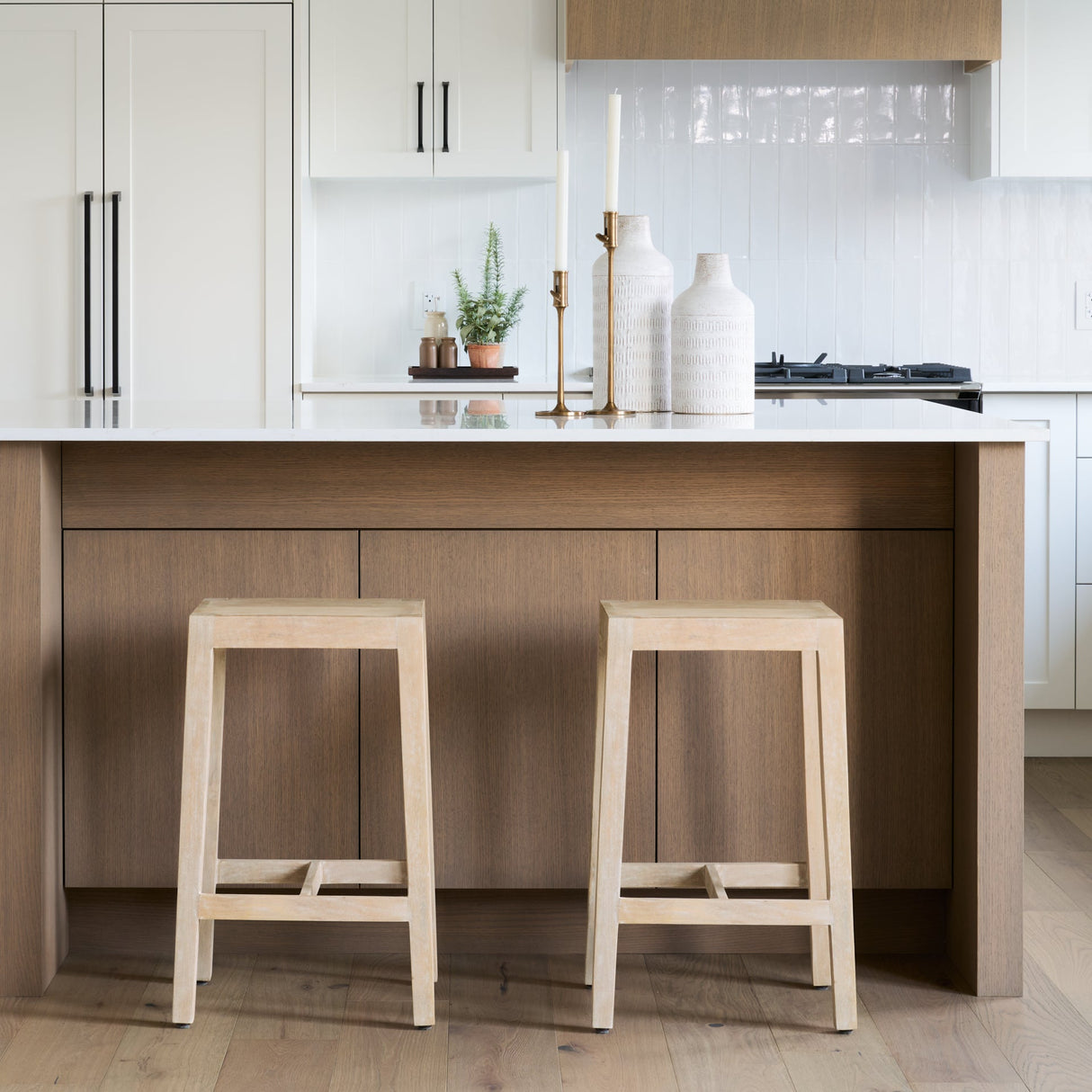 Colony Light Brown Solid Wood Counter Stool by Mercana at Eve Furniture